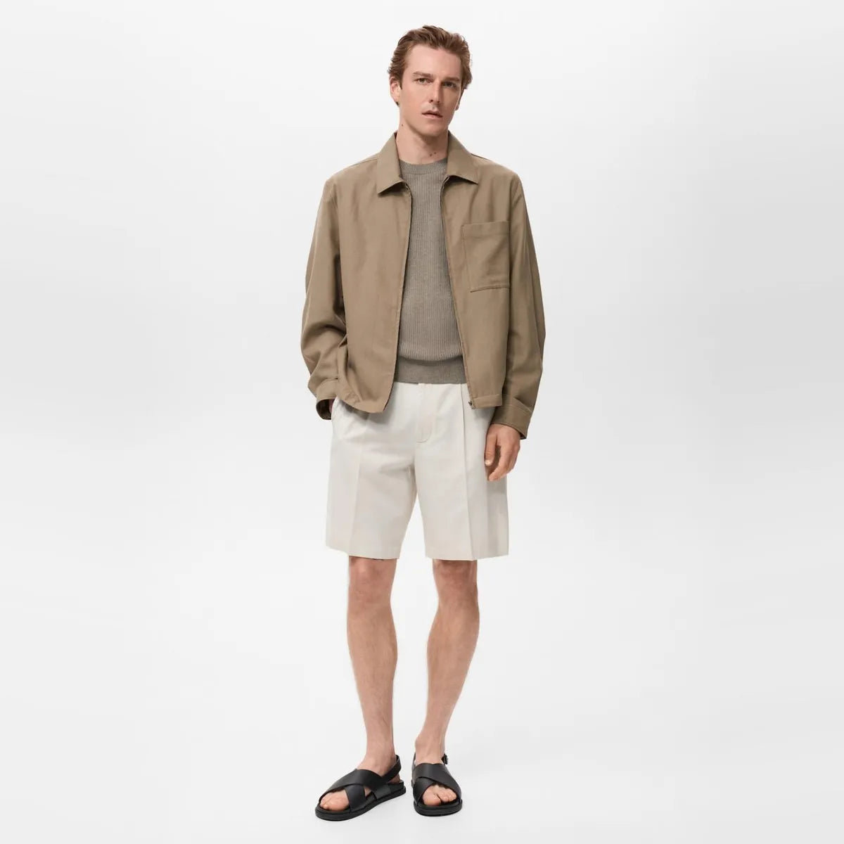 Chaqueta Lyocell Bolsillo Hombre Mango Man