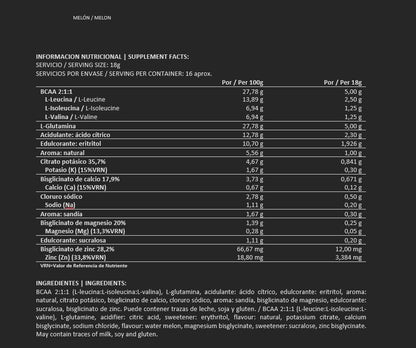 Pack BigMan BCAA & Glutamina + Electrolitos 300g Melon | Aminoácidos y Minerales