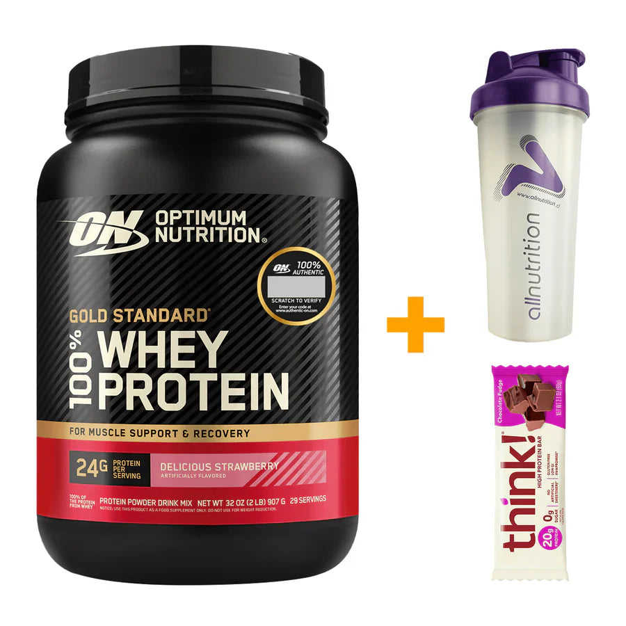 Pack Gold Standard, Optimum Nutrition Whey Protein 2 Lb