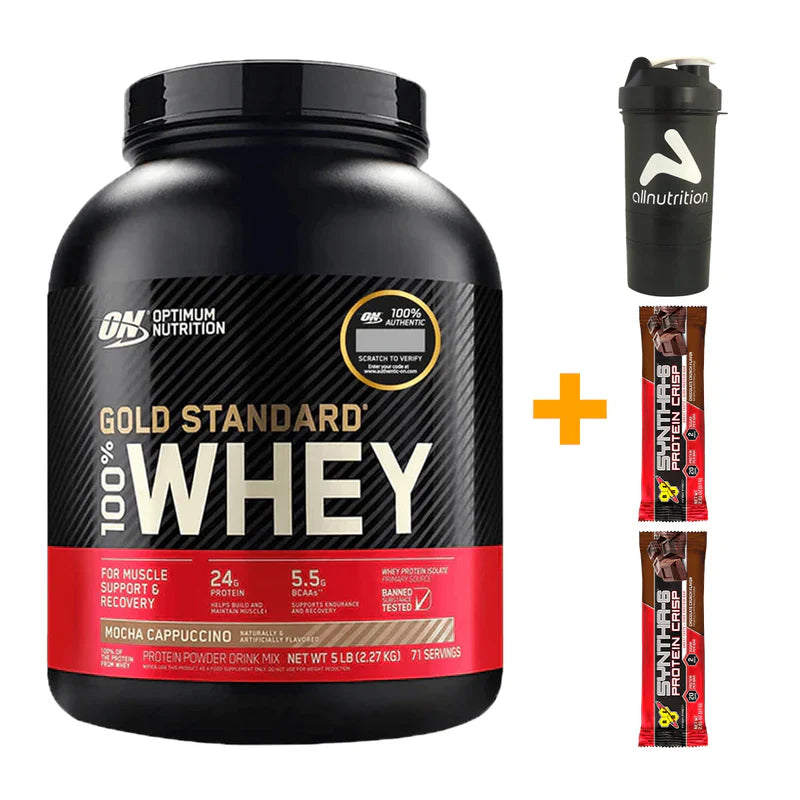 Pack Gold Standard, Optimum Nutrition Whey Protein 5 Lb, Original