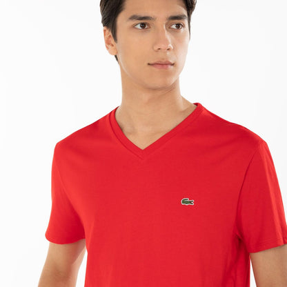 Polera Manga Corta Cuello V Hombre Lacoste