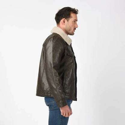 Chaqueta Hombre Sherpa Collar Café Levis