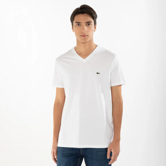 Polera Manga Corta Cuello V Hombre Lacoste