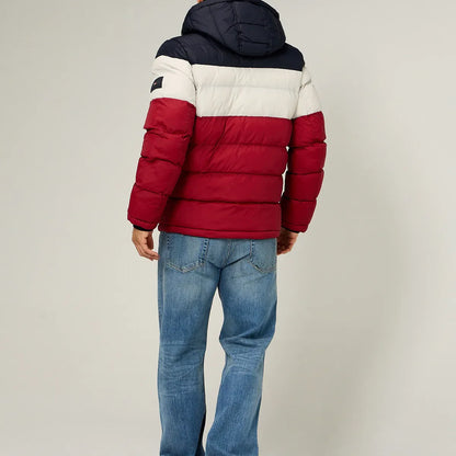 Parka Acolchada Con Gorro Multicolor Tommy Hilfiger