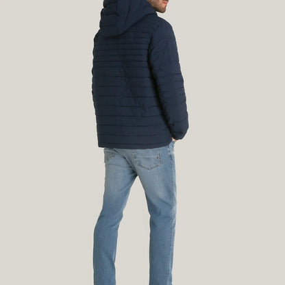 Parka Hoodie Solid Con Cierre Azul Tommy Hilfiger