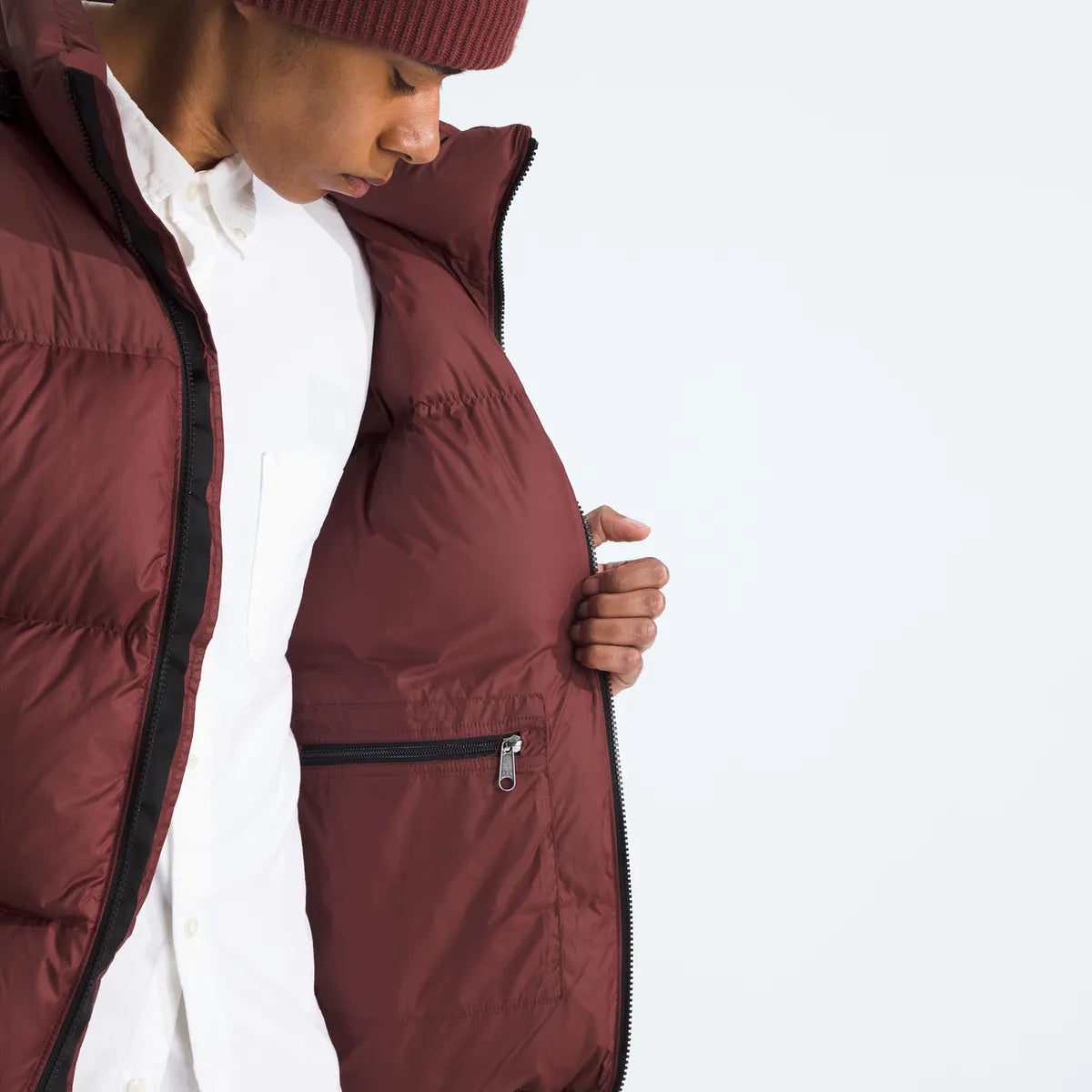 Chaqueta De Pluma 1996 Retro Nuptse Hombre Burdeo