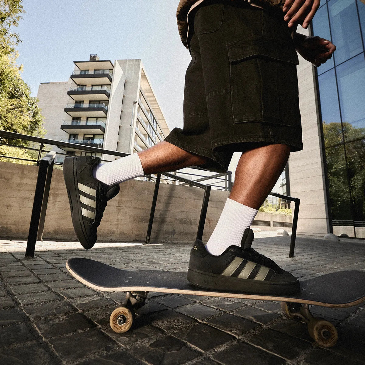 Gc Alpha Sk8 Zapatilla Urbana Hombre Cuero Negro Adidas